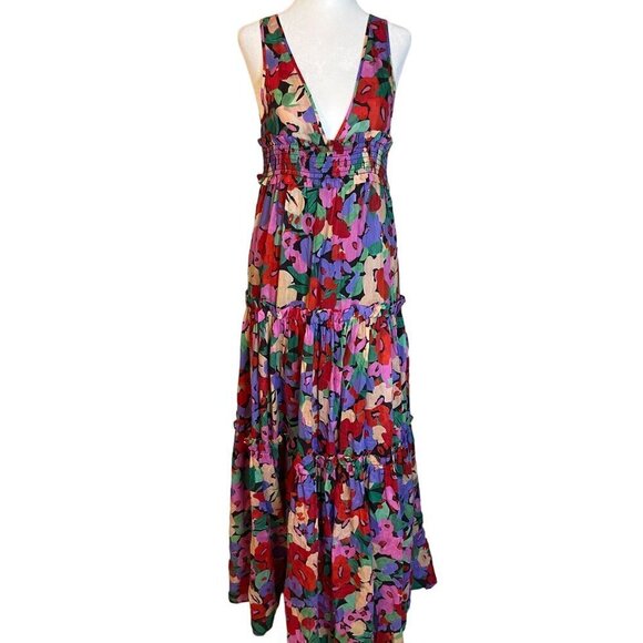 Nicholas Myla Maxi Dress in Multicolor 2 Womens Long Floral Gown - Picture 5 of 16
